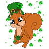 Squirrel Clover St. Patrick's Day