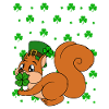Écureuil Clover Saint-Patrick