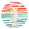 Badminton player retro badminton