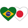 Brazil Japan Flag Heart