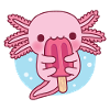 Cute Axolotl Eating Icecream