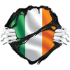 Ireland Hands Ripped Flag