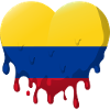 Drapeau Colombie Cœur Drapeau colombien