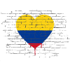 Drapeau Colombie Cœur Drapeau colombien