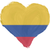 Drapeau Colombie coeur Drapeau colombien