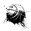 Basketball ball Streetball Black&White
