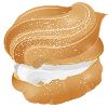 Illustration d’une crème fourrée feuilletée