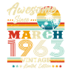 Mars 1963 Anniversaire Rétro
