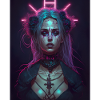 Portrait of a Wonderful Creepy Girl - Cyber Emo