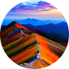 Colourful mountains