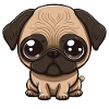 Mops tegning hund tegneserie hund ejer dyr