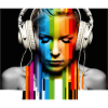 Rainbow Pulse: Headphones Portrait