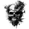 Black skull