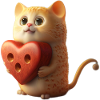 Cat Heart Animal