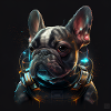 Bouledogue français « Cyperpunk Design »