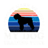 Bouvier Des Flandres Dog Silhouette Retro Coucher de Soleil