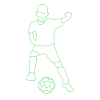 Fußball Junge gezeichnet