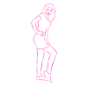 pretty woman drawn