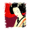 Geisha, traditional digital art, Japan