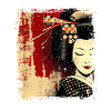 Geisha, traditional digital art, Japan