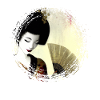 Geisha, art numérique traditionnel, Japon