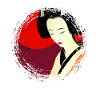 Geisha, art numérique traditionnel, Japon