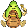 Avocado isst Honig
