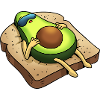 Avocado auf einer Toastscheibe