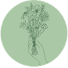 minimalistischer, ästhetischer Blumenstrauß