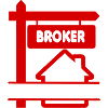 Broker logo red with text BROKER