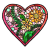 Love Hart Lifde vitrail