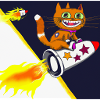 Chat fusée