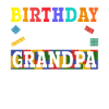Birthday boy Grandpa building blocks