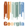Atlanta Georgia vintage skyline
