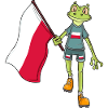 Poland Fan Frog