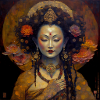 Guanyin in Klimt style
