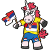 Serbien Crazy Einhorn