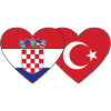 Croatia Turkey Flag Heart