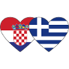 Croatia Greece Flag Heart