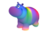 happy hippo