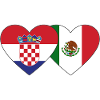 Croatia Mexico Flag Heart