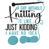 Knitting Knitter A Day Without