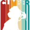 Bergsteigen retro felsklettern idee