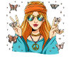 60s 70s Costume Groovy Hippie