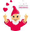 Happy gnome. Never stop dreaming