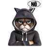 Witziger Kater mit Spruchblase Nö