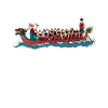 Drawing of a dragon boat