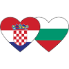 Croatia Bulgaria Flag Heart
