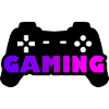 Gaming joystick purple pink