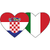 Croatia Italy Flag Heart